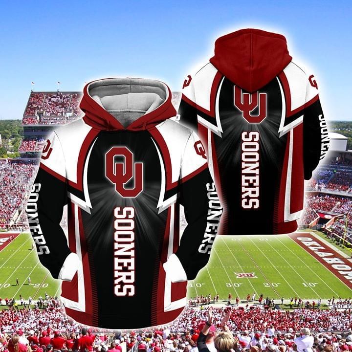 Oklahoma sooners fan 3d hoodie (2) 3D Hoodie Sweater Tshirt