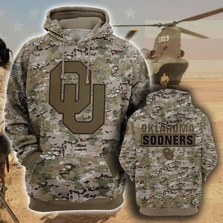 Oklahoma sooners camo pattern 3d printed 3D Hoodie Sweater Tshirt