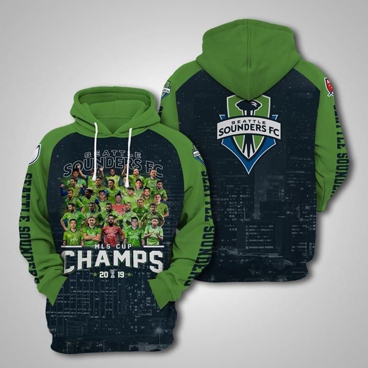 Seattle Sounders Fc Mls Cup Champions 2019 3d Personalized Zip Hoodie