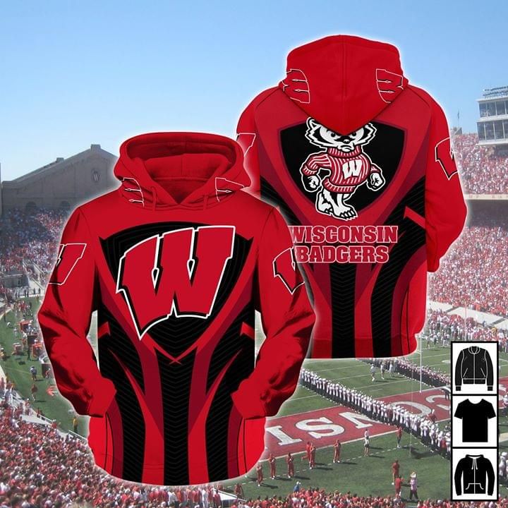 Wisconsin badgers mascot 3d printed 3D Hoodie Sweater Tshirt