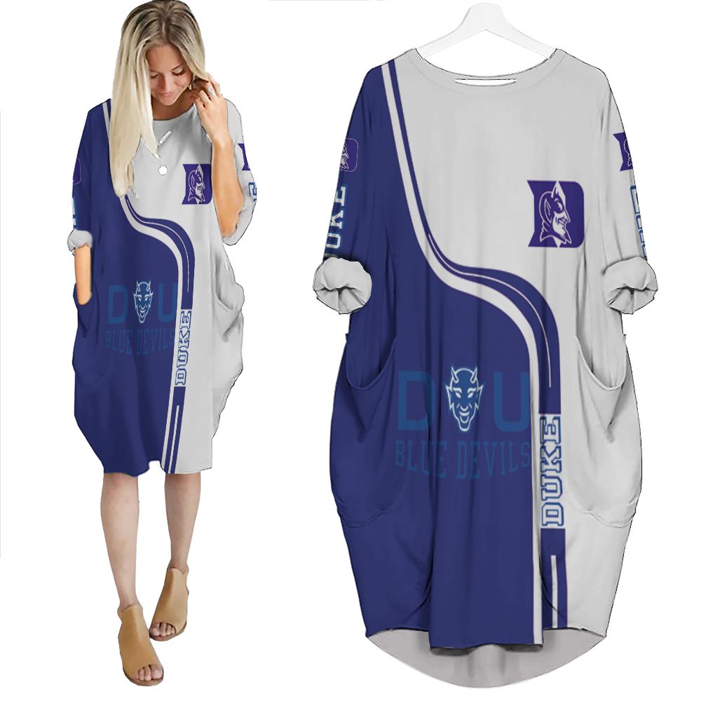Duke Blue Devils Ncaa For Devils Fan 3d t shirt hoodie sweater Batwing Pocket Dress