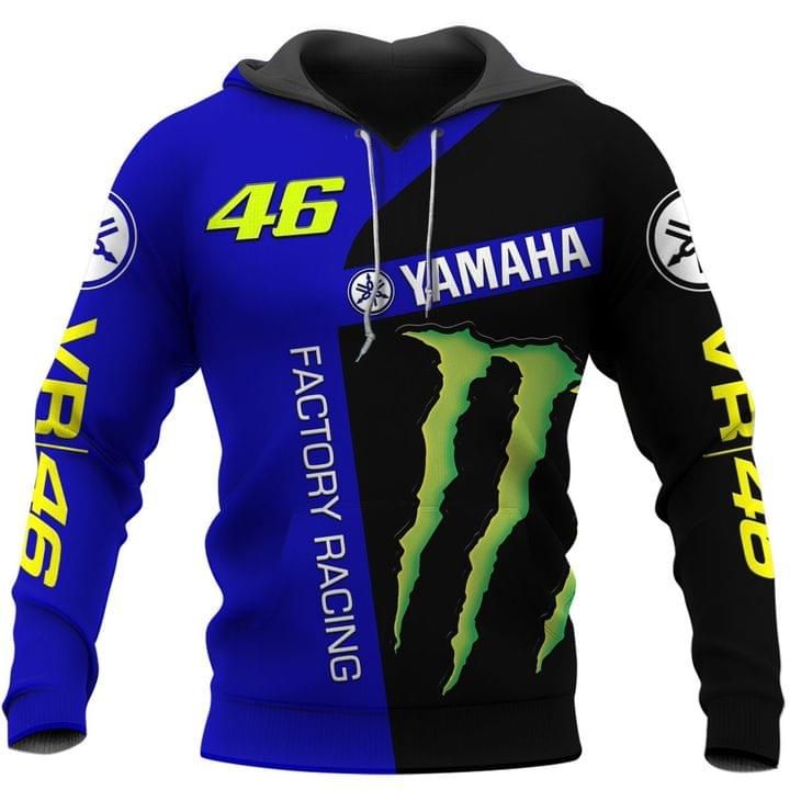 Yamaha valentino rossi 46 monster energy 3d printed hoodie 3D Hoodie Sweater Tshirt