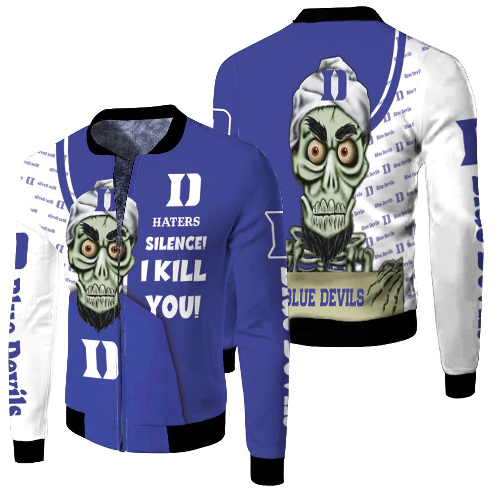 done Duke Blue Devils haters silence the dead terrorist 3d t shirt hoodie shirt Fleece Bomber Jacket