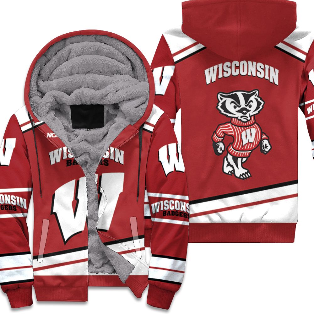 Wisconsin Badgers Ncaa Mascot 3d shirt Fleece Hoodie