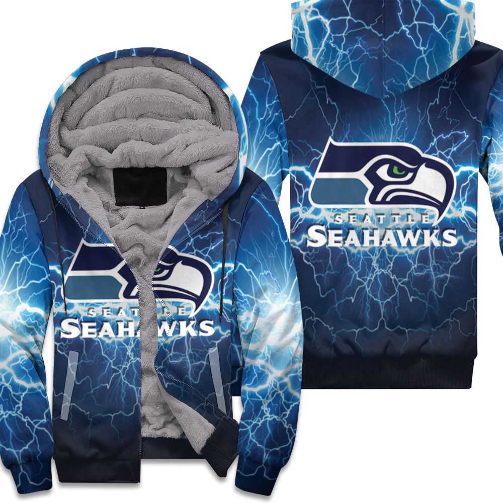 Seattle seahawks logo nfl for fan 3d shirt Fleece Hoodie