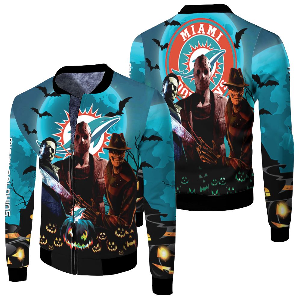 dolphins 3d t shirt hoodie shirt Fleece Bomber Jacket