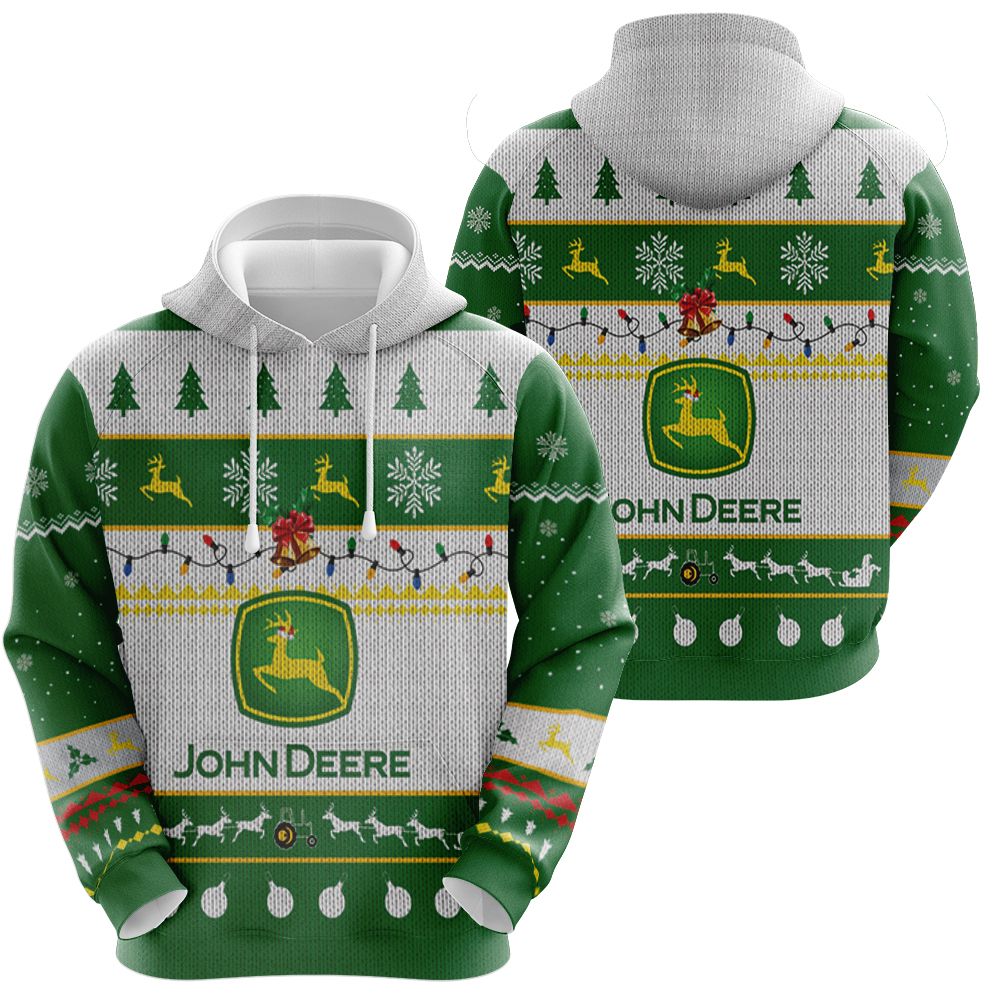 John deere ugly christmas 3d printed 3d shirt Hoodie