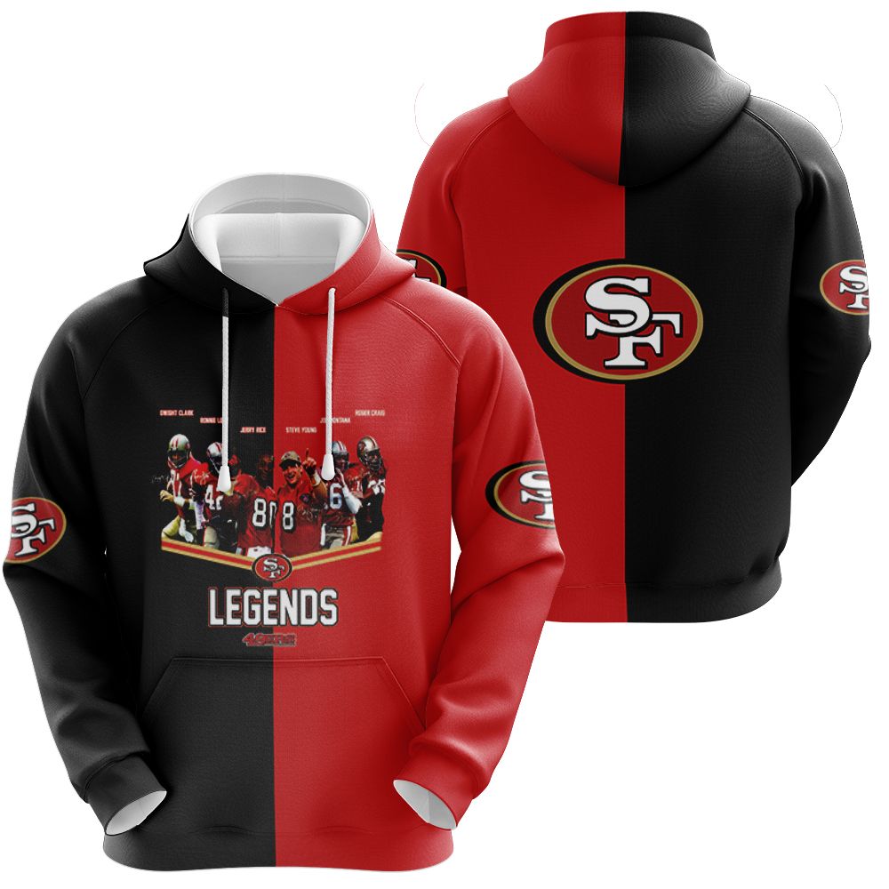 San Francisco 49ers legends signed 3d shirt Hoodie