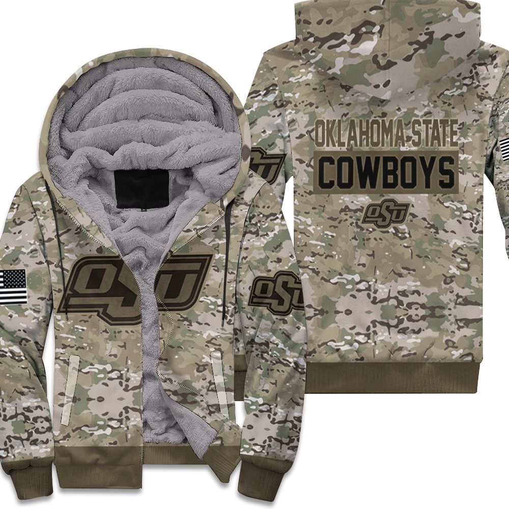 Oklahoma State Cowboys Camo Pattern Personalized Hoodie