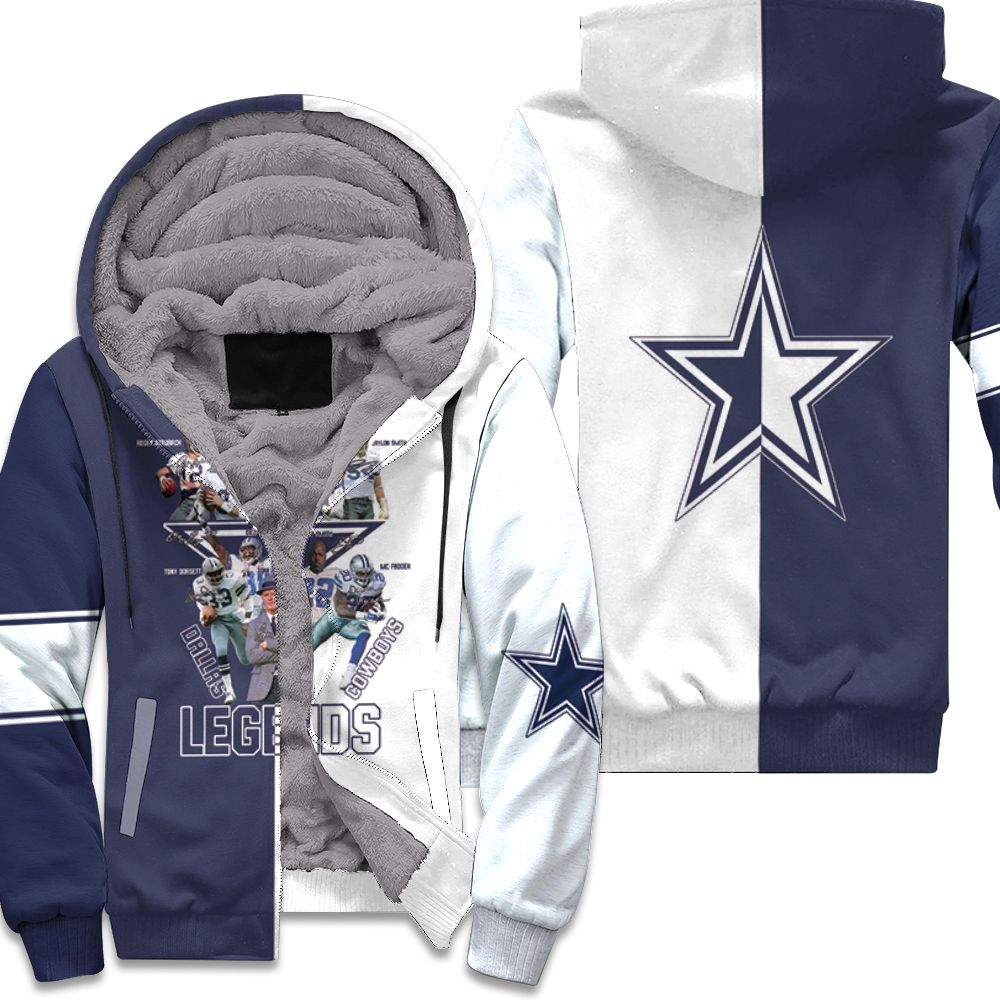 Dallas Cowboys Legends Coach And Players Sgined 3d shirt Fleece Hoodie