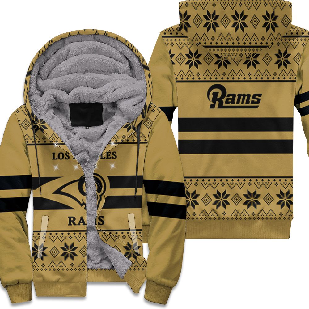 Los Angeles Rams Light Up Ugly Sweater shirt Fleece Hoodie