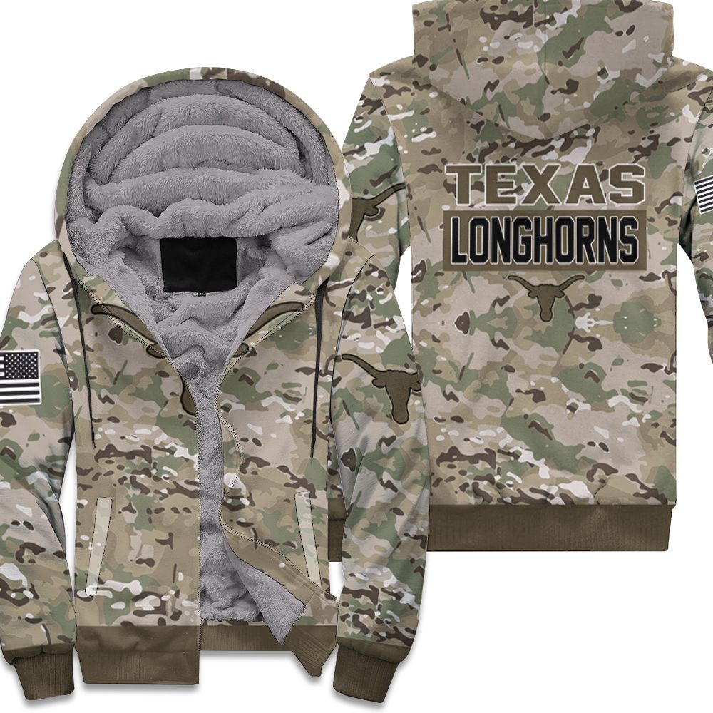 Texas longhorns camouflage pattern 3d shirt Fleece Hoodie