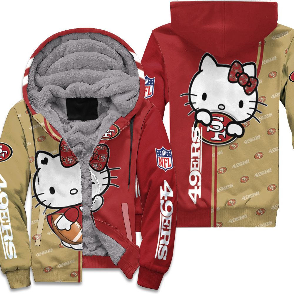San Francisco 49ers hello kitty fan 3d shirt Fleece Hoodie