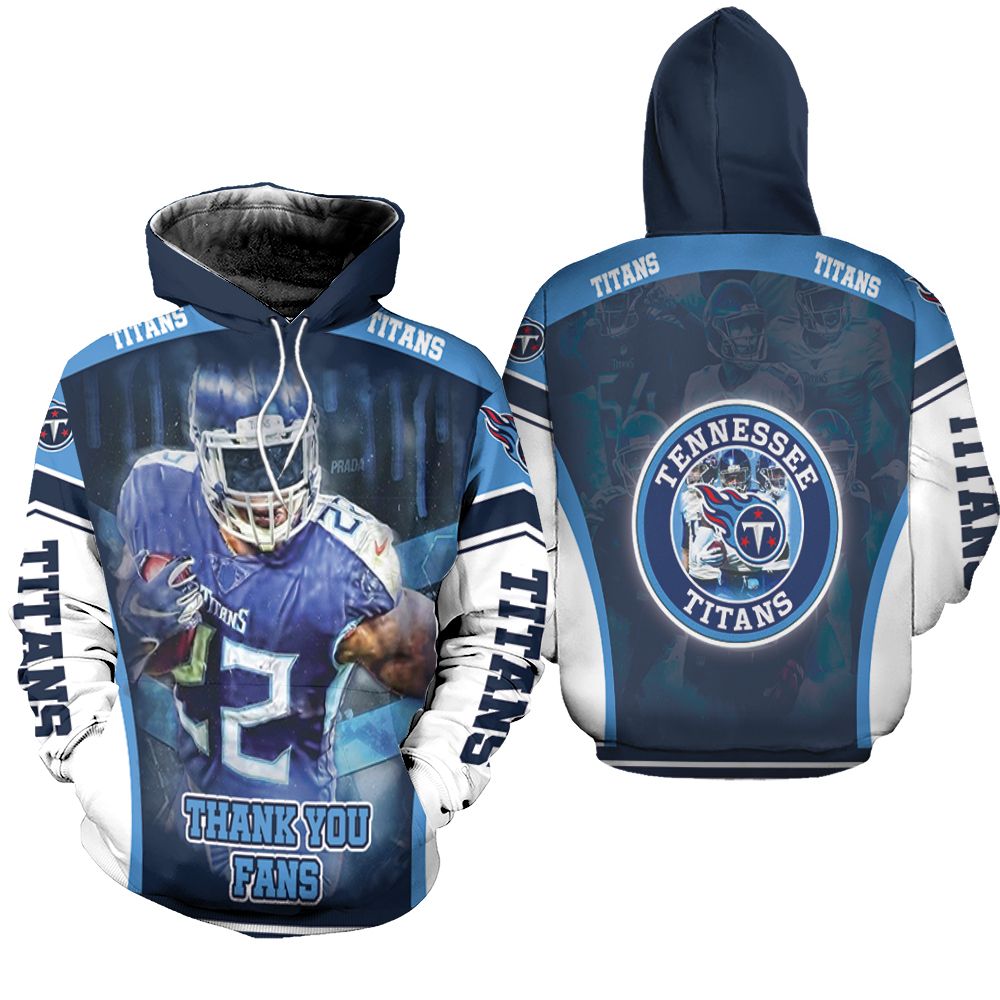 Derrick Henry #22 Tennessee Titans Afc South Division Champions Super Bowl 2021 Thank You Fans Hoodie