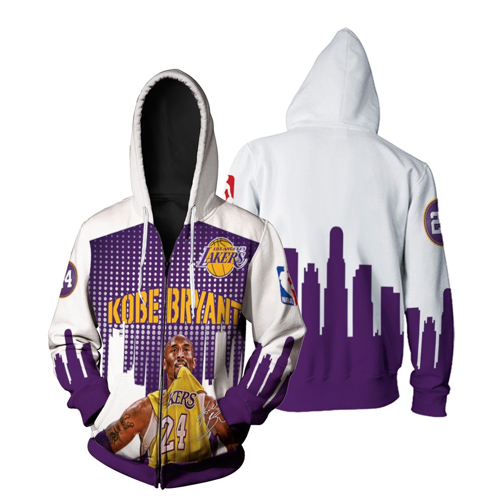 Los Angeles Lakers Logo Legging For Fan 3d Zip Hoodie