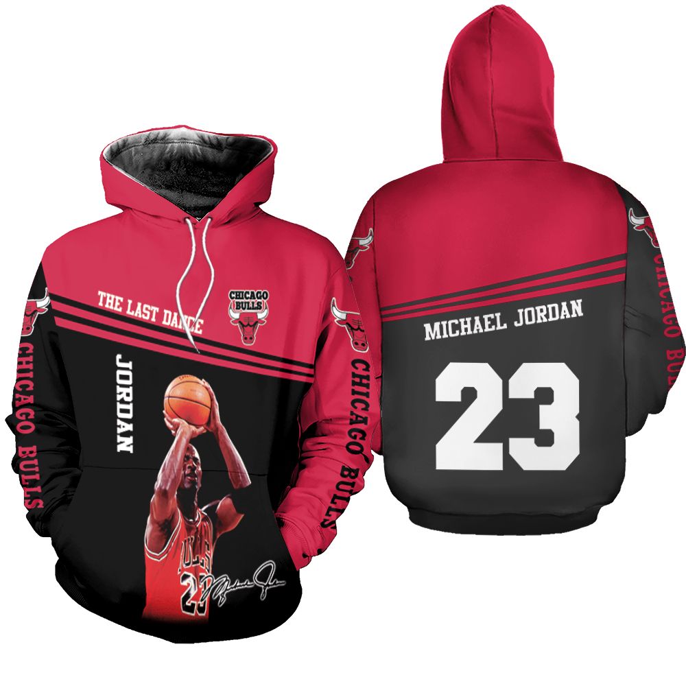 Michael Jordan The Last Dance Chicago Bulls Signed For Fan T Shirt 3d Fleece Hoodie