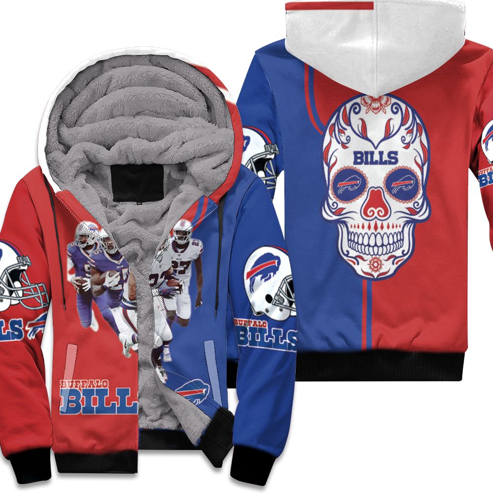 Buffalo Bills 2020 Afc East Division Champions Poco Loco Skull Fleece Hoodie