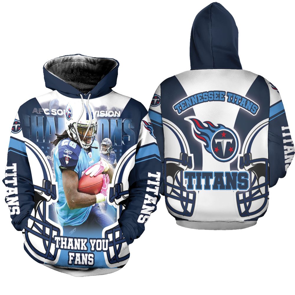 Chris Johnson #28 Tennessee Titans Afc South Division Champions Super Bowl 2021 Hoodie