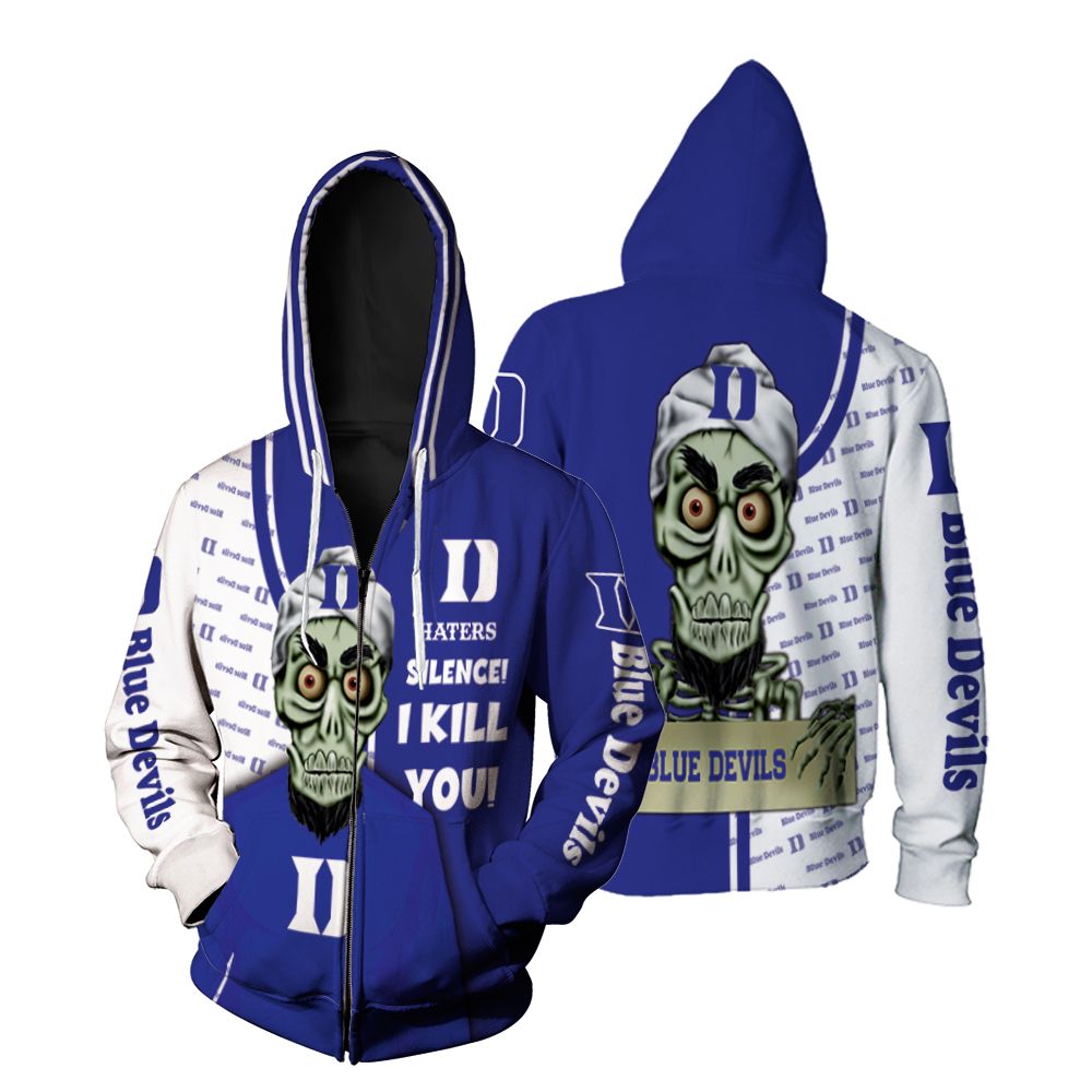 done Duke Blue Devils haters silence the dead terrorist 3d t shirt hoodie shirt Zip Hoodie