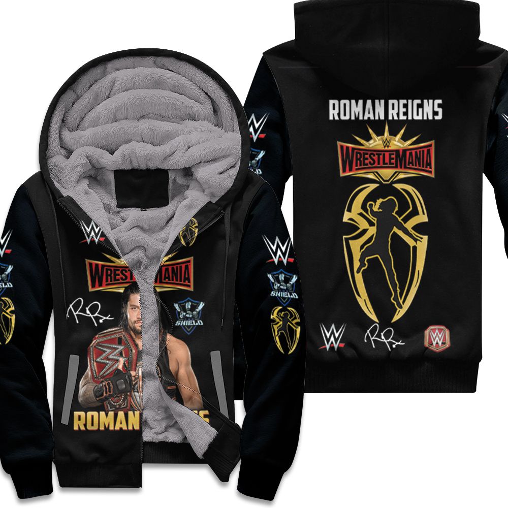 Roman Reigns Wrestlemania Wwed Legend Signed For Fan 3d Fleece Hoodie