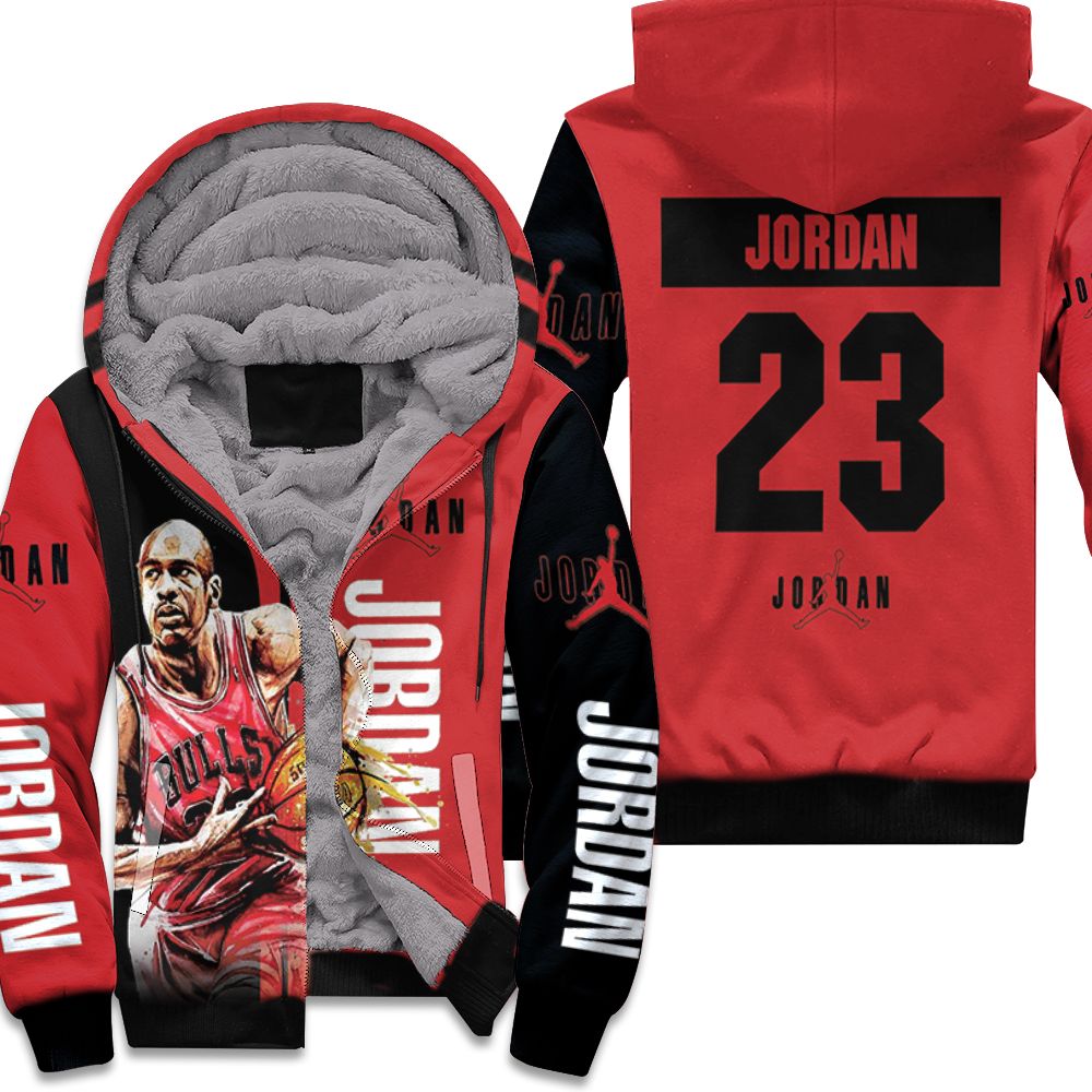 Michael Jordan 23 chicago bulls legend 3d printed for fan Fleece Hoodie