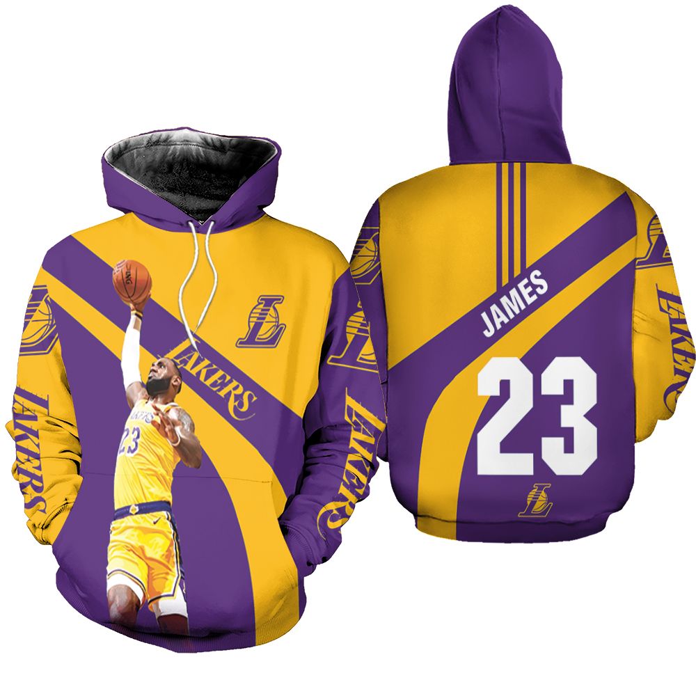 King Lebron James 23 Los Angeles Lakers Nba Western Conference Hoodie