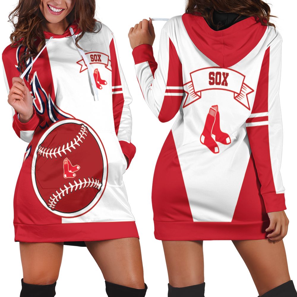 Boston Red Sox MLB Fans Skull Hoodie Dress