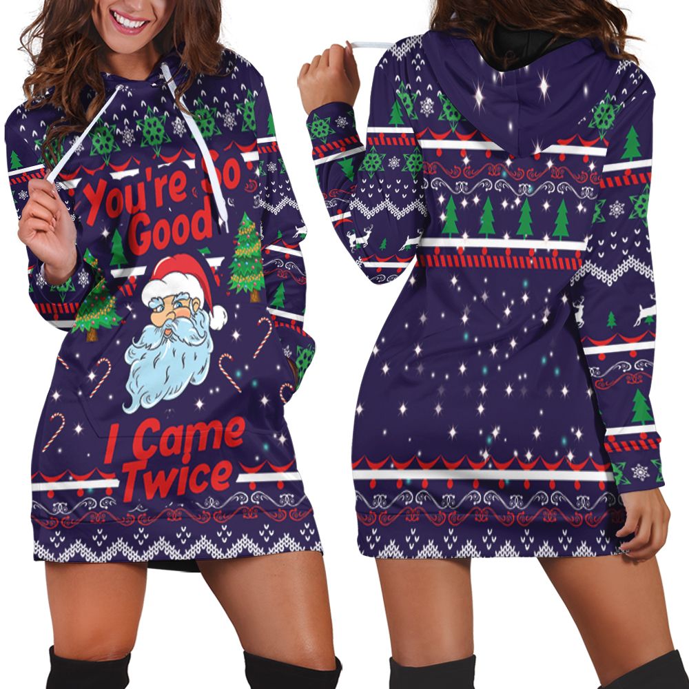 Youre So Good I Came Twice Santa Claus Funny Christmas 3d Printed 3d Hoodie Dress