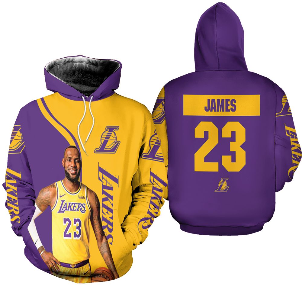 Lebron James 23 Los Angeles Lakers Nba Western Conference Hoodie