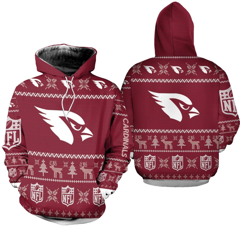 Arizona Cardinals Ugly Sweatshirt Christmas 3D Hoodie