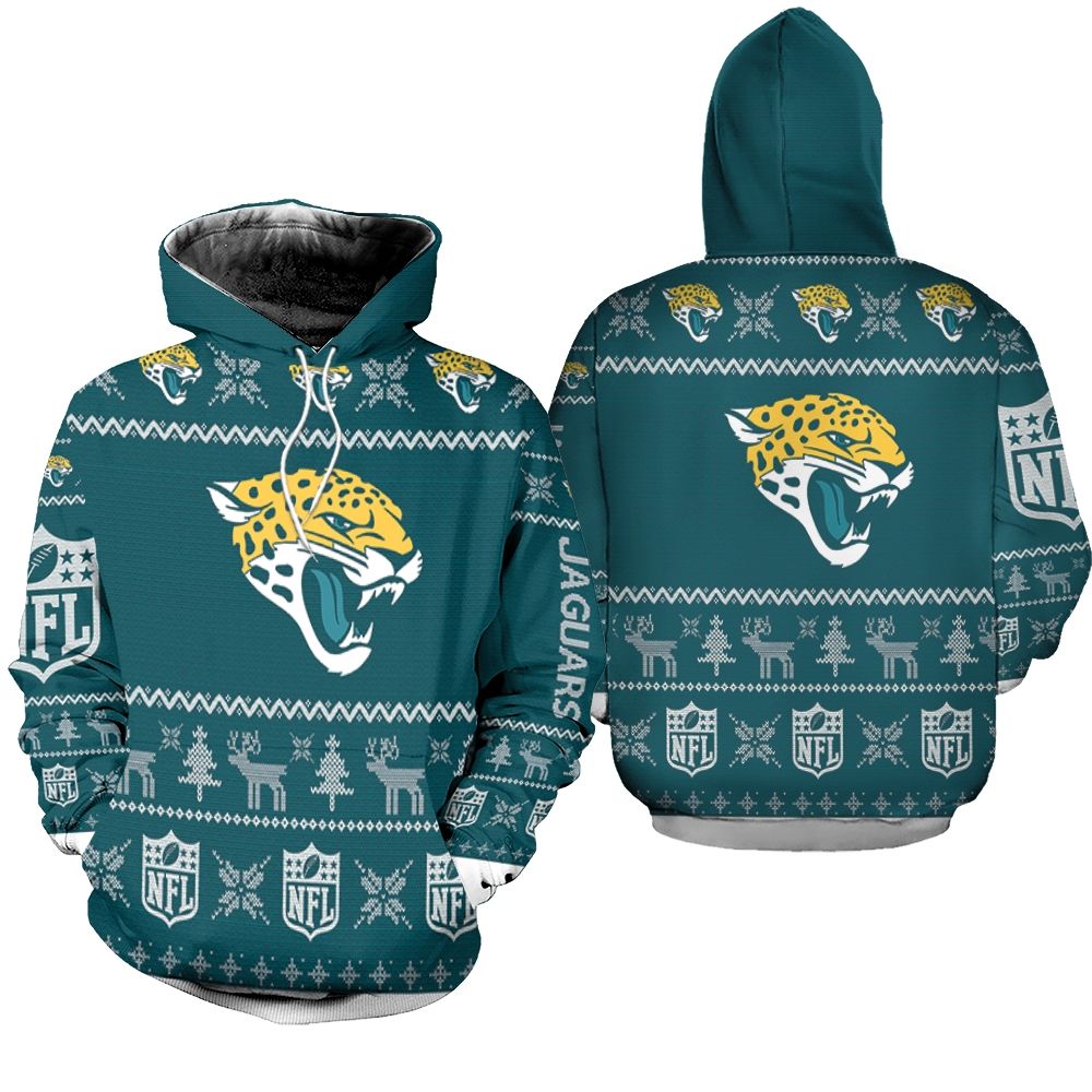 Jacksonville Jaguars NFL Ugly Sweatshirt Christmas 3D Hoodie