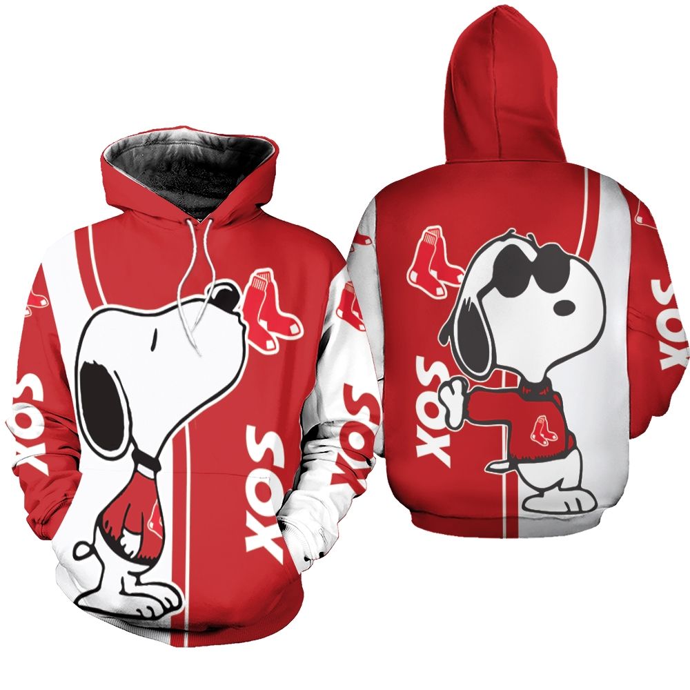 Boston Red Sox Snoopy Lover 3D Printed Hoodie