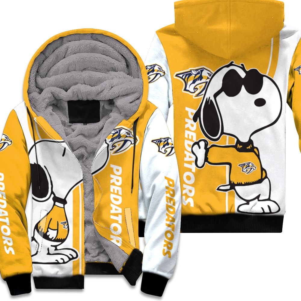 Nashville Predators Snoopy Lover 3D Printed Fleece Hoodie