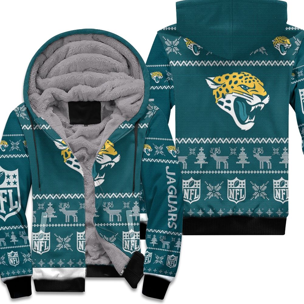 Jacksonville Jaguars NFL Ugly Sweatshirt Christmas 3D Fleece Hoodie