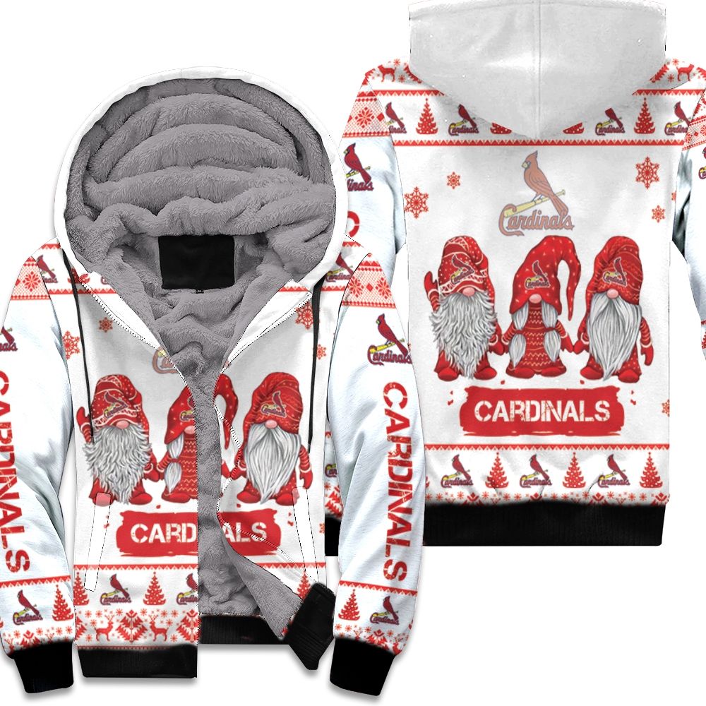 Christmas Gnomes St. Louis Cardinals Ugly Sweatshirt Christmas 3D Fleece Hoodie