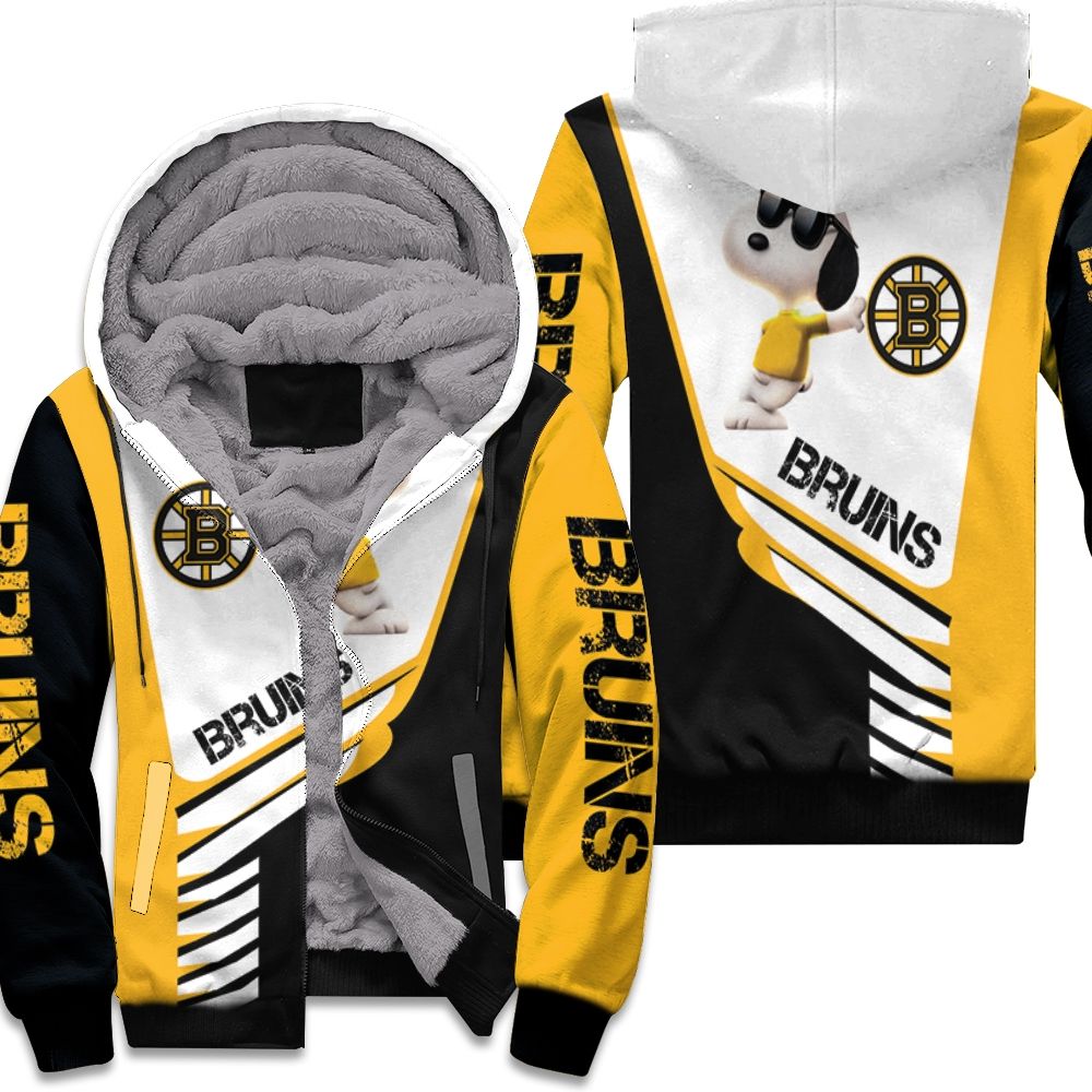 Boston Bruins Snoopy For Fans 3D Fleece Hoodie