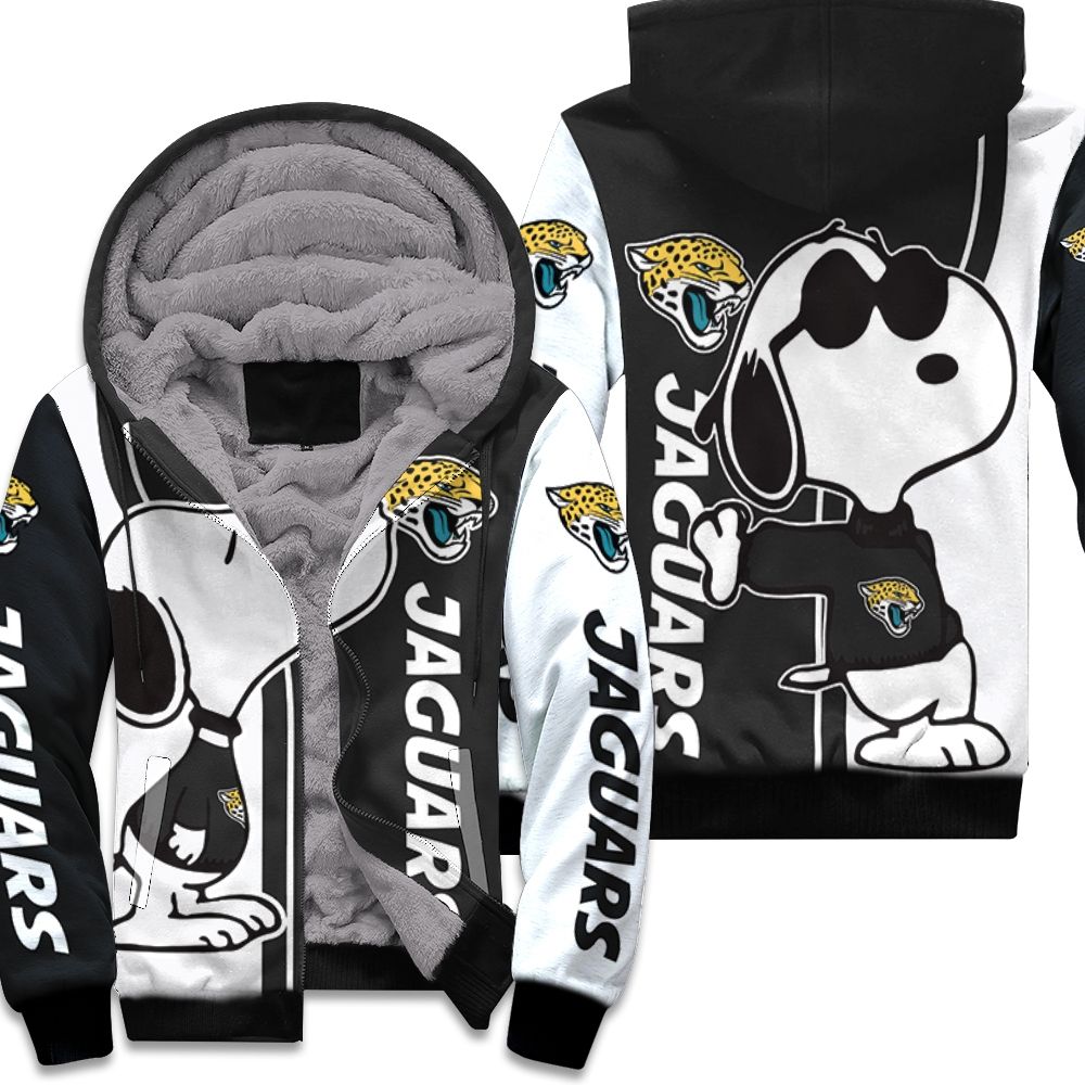 Jacksonville Jaguars Snoopy Lover 3D Printed Fleece Hoodie