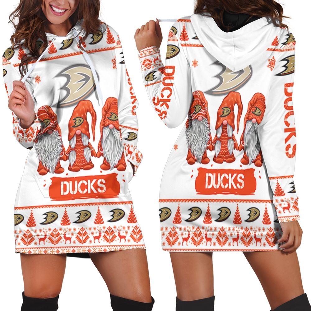 Christmas Gnomes Anaheim Ducks Ugly Sweatshirt Christmas 3D Hoodie Dress