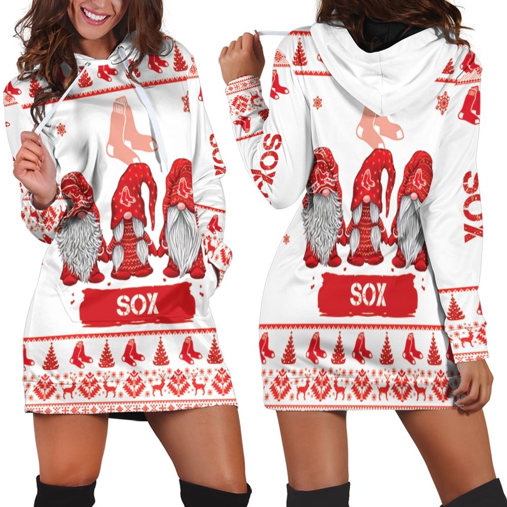 Christmas Gnomes Boston Red Soxugly Sweatshirt Christmas 3D Hoodie Dress