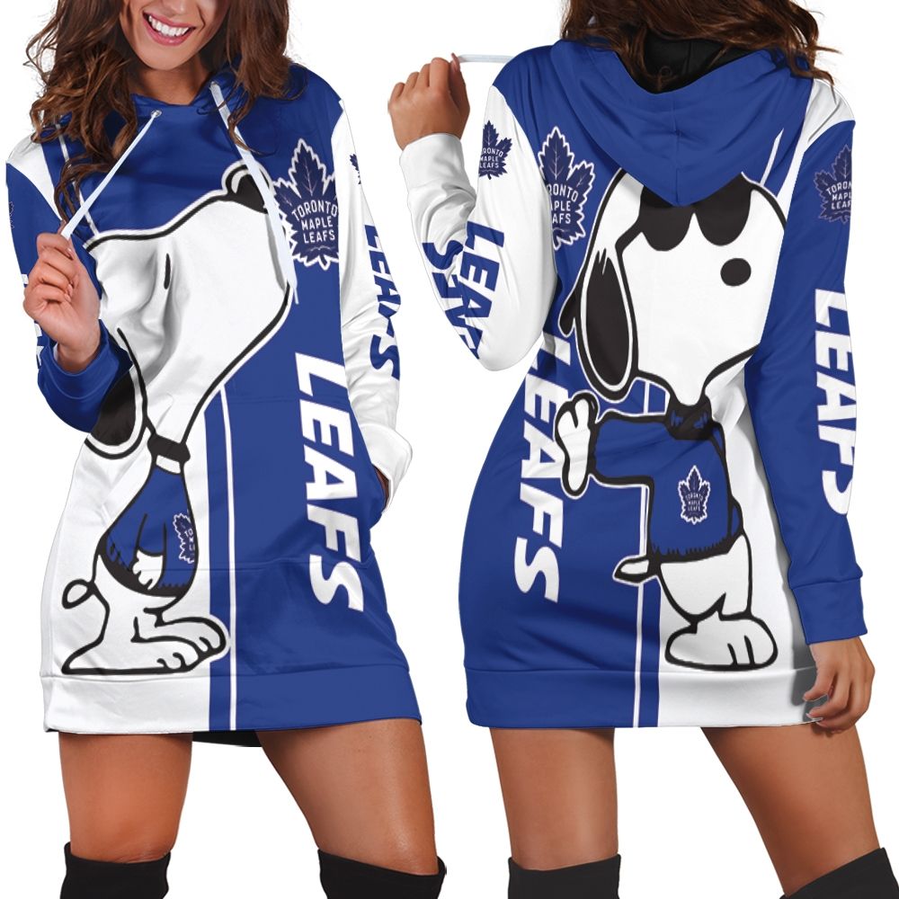 Toronto Maple Leafs Snoopy Lover 3D Printed Hoodie Dress