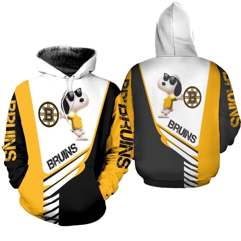 Boston Bruins Snoopy For Fans 3D Hoodie
