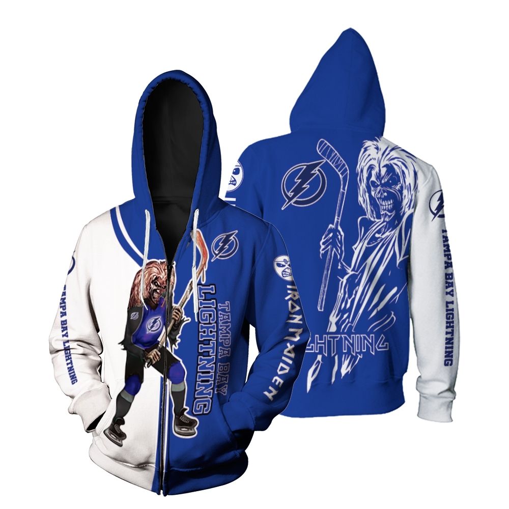 Tampa Bay Lightning And Zombie For Fans Zip Hoodie