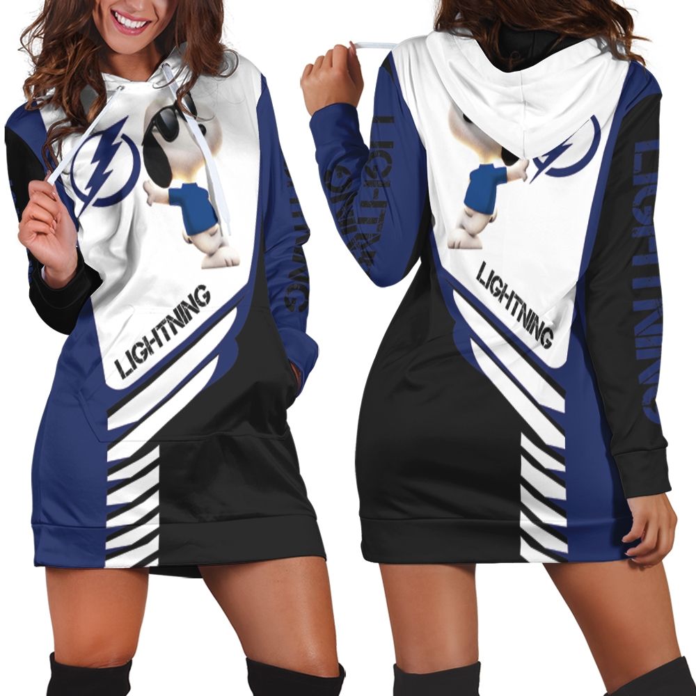 Tampa Bay Lightning Snoopy For Fans 3D Hoodie Dress