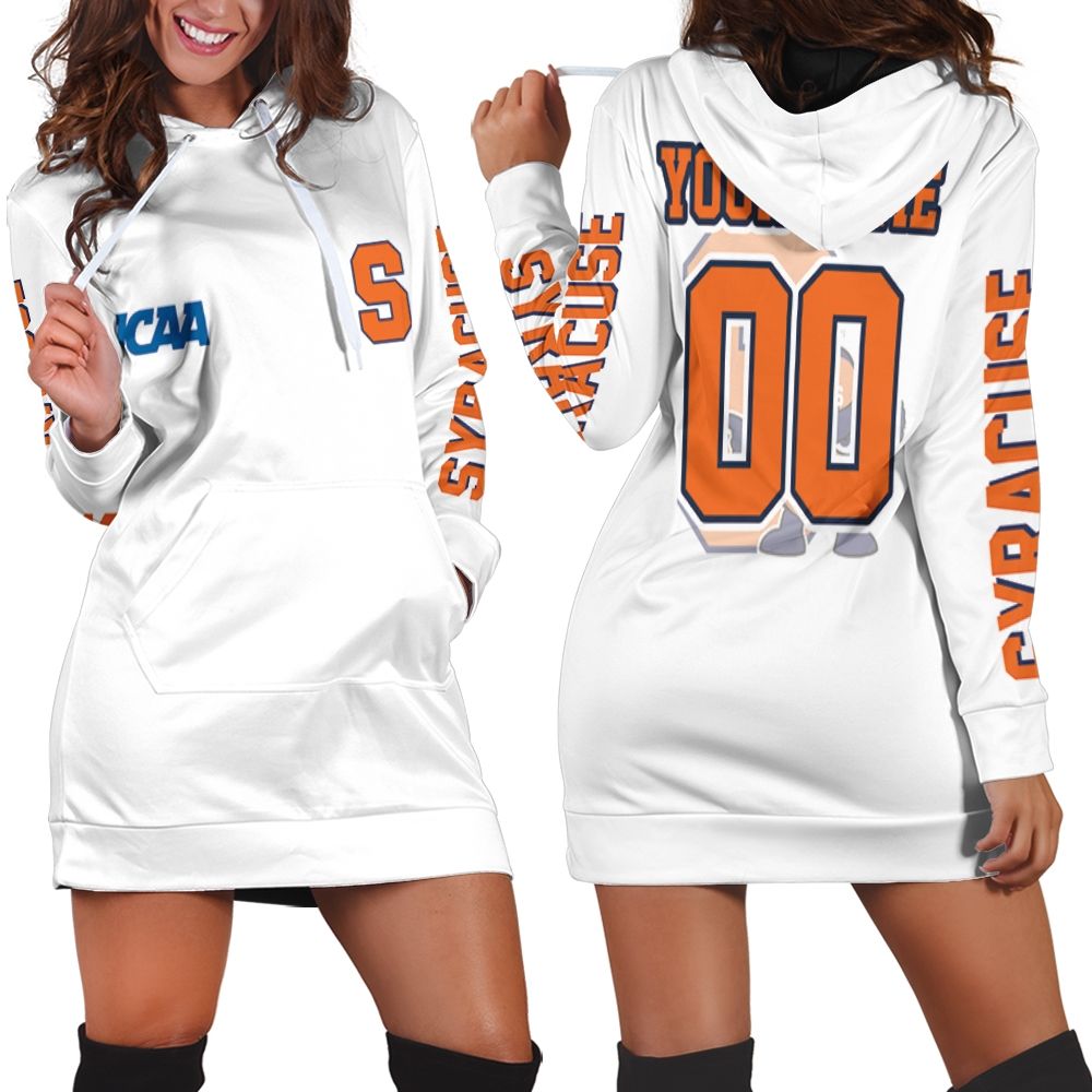 Syracuse Orange Ncaa Classic White With Mascot Logo Gift For Syracuse Orange Fans Hoodie Dress