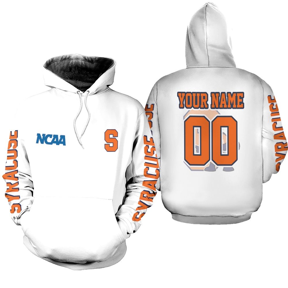 Syracuse Orange Ncaa Classic White With Mascot Logo Gift For Syracuse Orange Fans Hoodie
