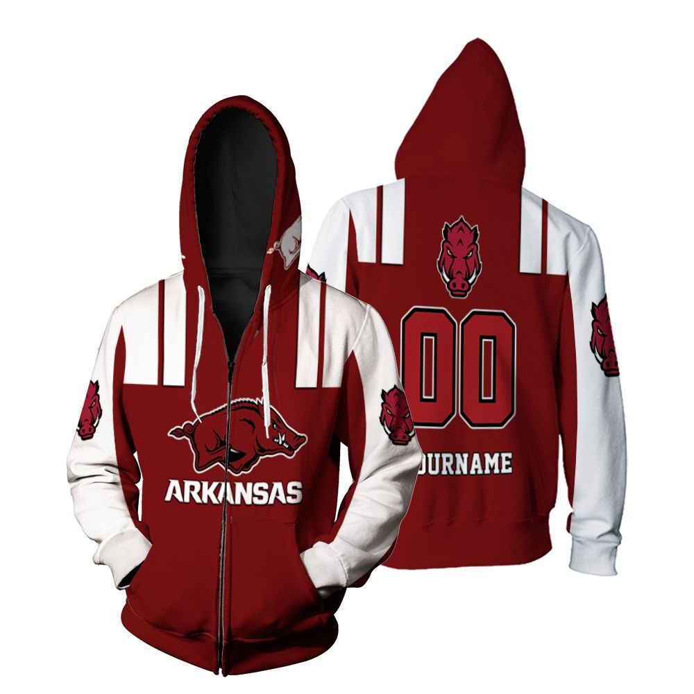 Arkansas Razorbacks NCAA For Razorbacks Fans Personalized Zip Hoodie