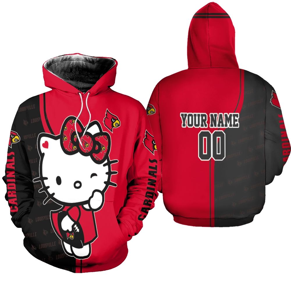 louisville cardinals basketball ncaa 3d printed hoodie