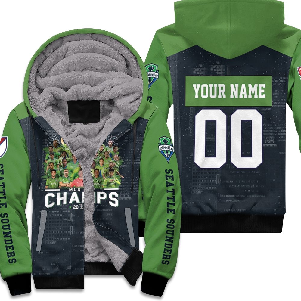 Seattle Sounders Fc Mls Cup Champions 2019 3d Personalized Zip Hoodie