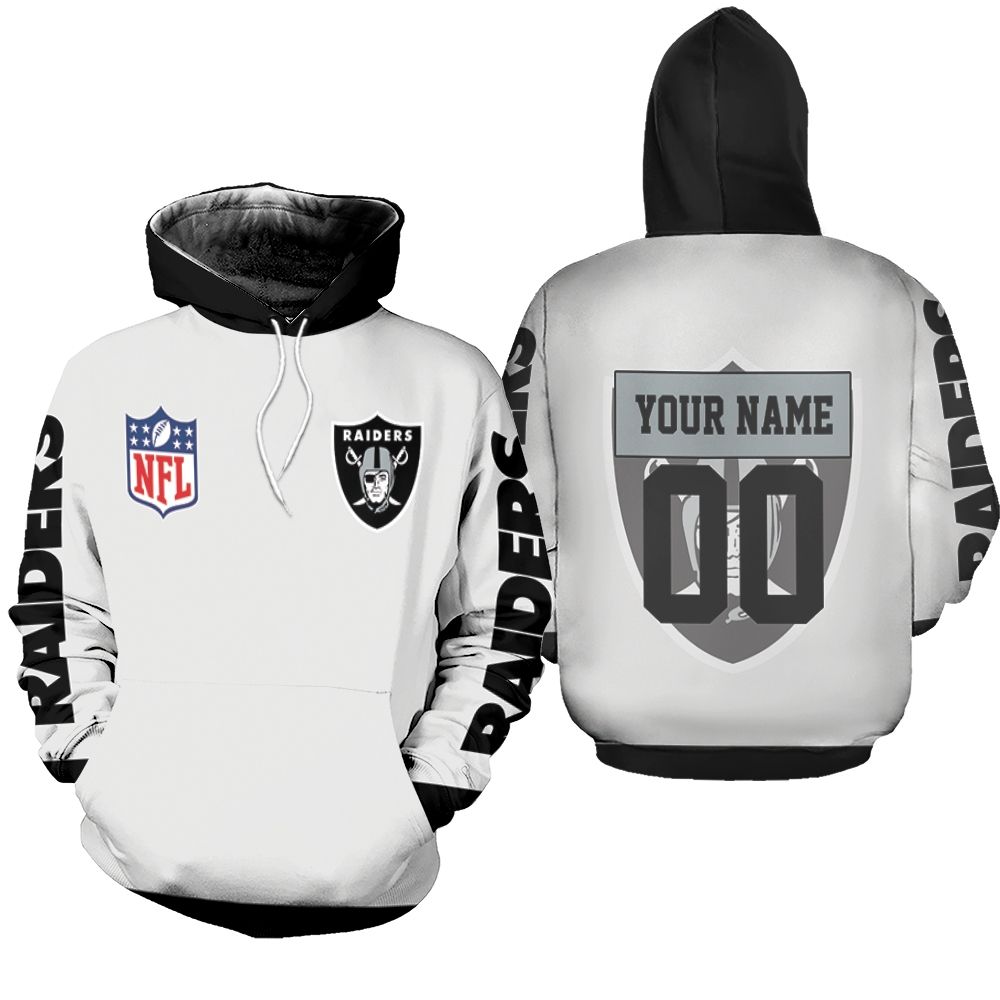 Oakland Raiders Personalized Custom Game Black shirt Inspired Style Fleece Hoodie