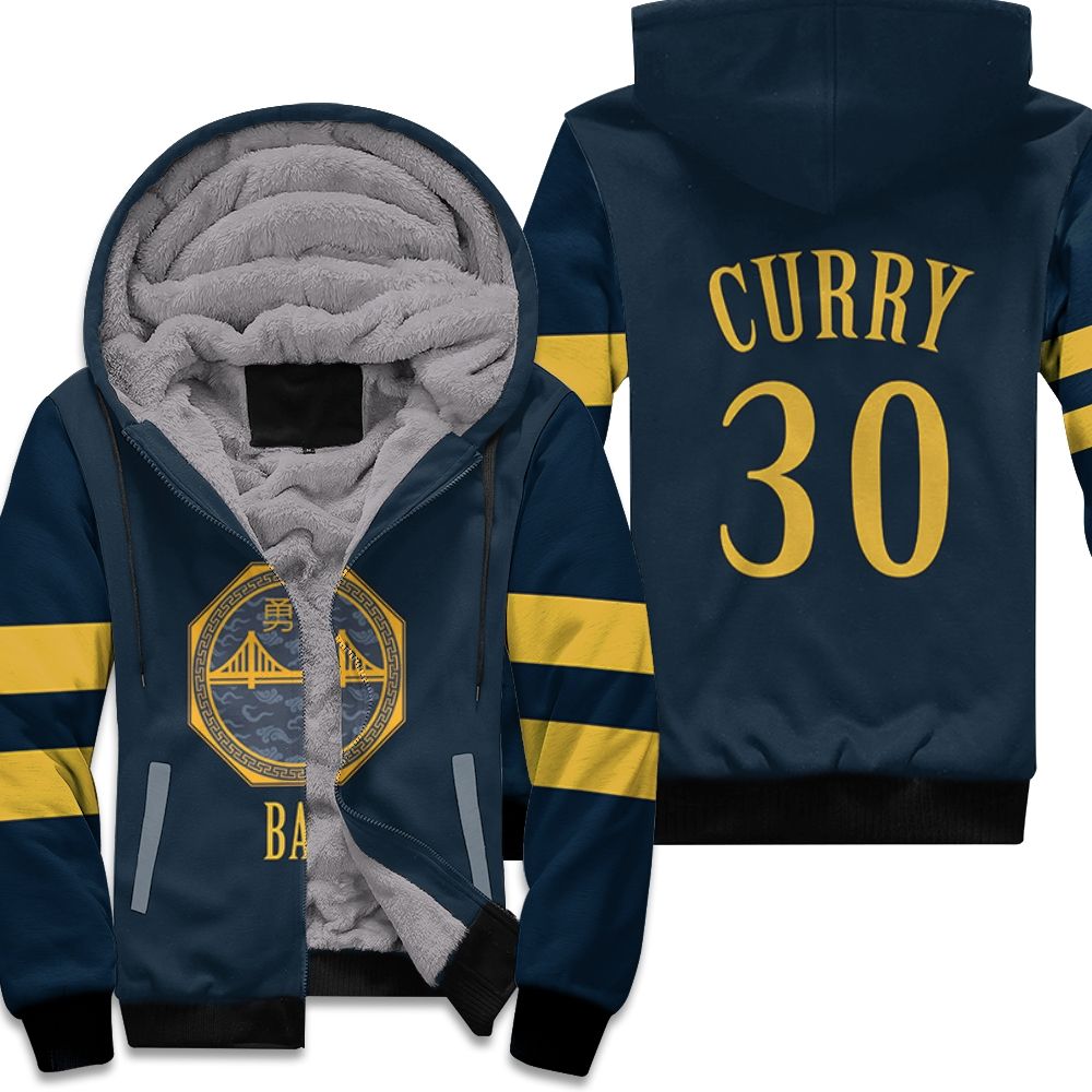 Stephen Curry Golden State Warriors City Edition Navy shirt Fleece Hoodie